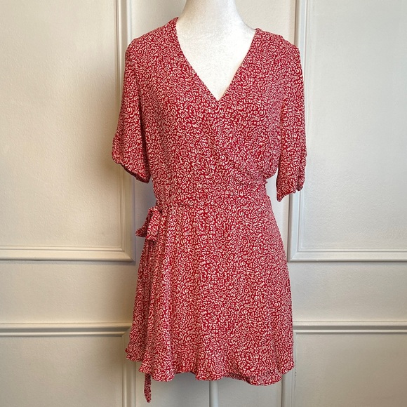 Reformation Monica viscose wrap dress sz L - Picture 2 of 9